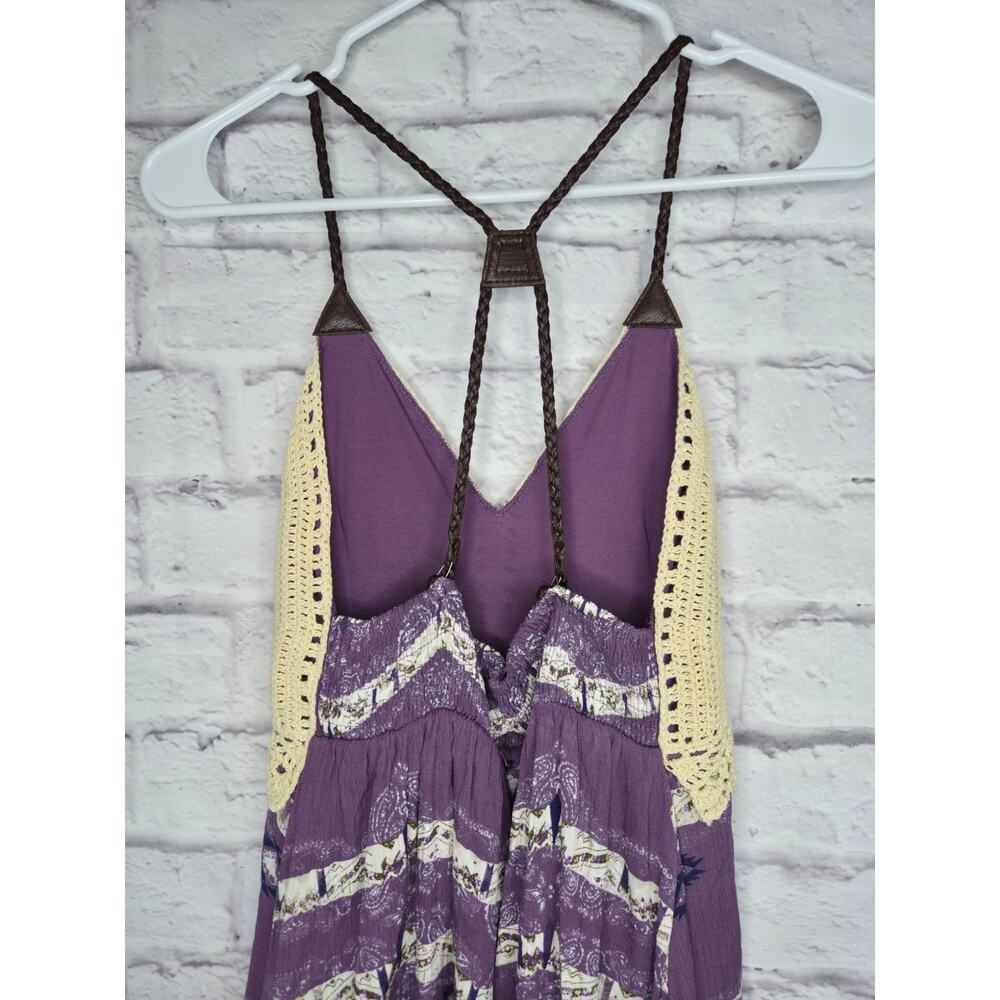 NWT Boot Barn Shyanne Crochet Boho Dress Purple Southwestern Aztec Festival S - Picture 6 of 9